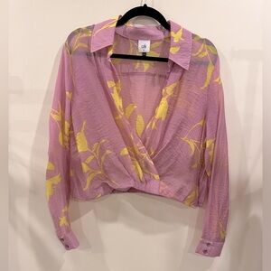 CABI Gauze Wrap Blouse Size M Style #6405